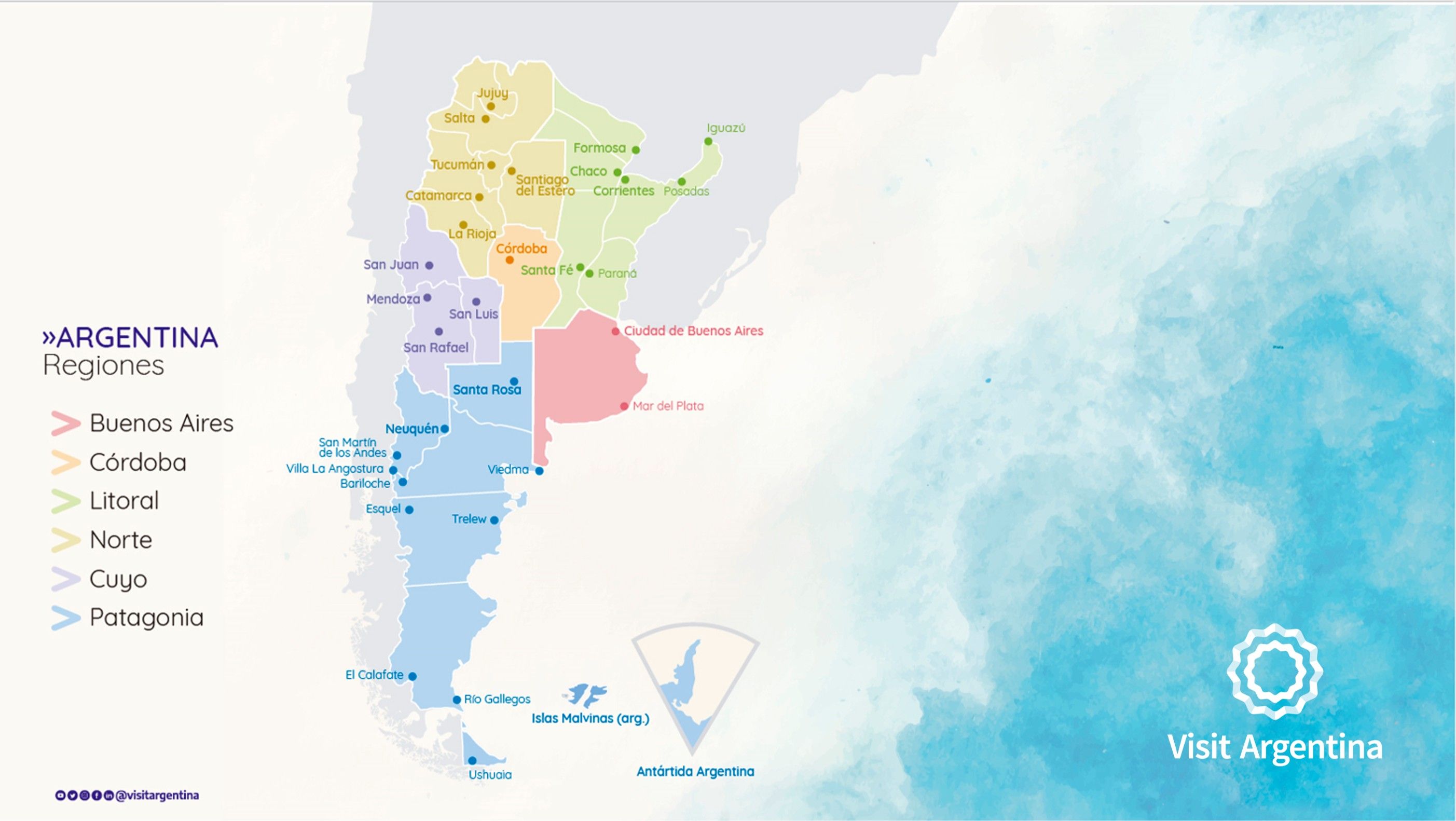 Visit Argentina - News - Map of Argentina: discover the country and  location of your destinations